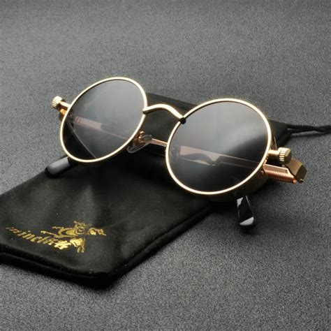 WOMEN'S LUXURY METAL ROUND SUNGLASSES 